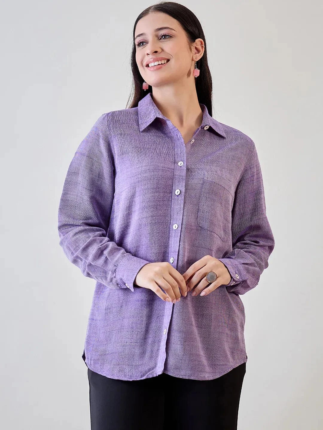 The Kaftan Company Tops Soft Linen Boyfriend Shirt
