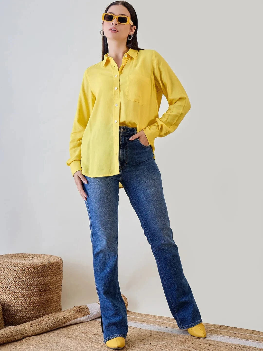 The Kaftan Company Tops Soft Linen Boyfriend Shirt