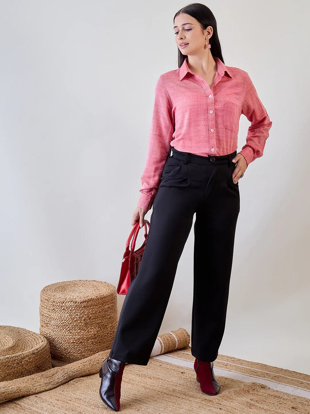 The Kaftan Company Tops Soft Linen Boyfriend Shirt