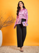 The Kaftan Company Tops Sparkling Pink Sequined Shirt