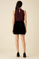 The Kaftan Company Tops Wine Sequin Halter Top for Party Wear