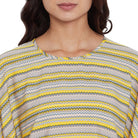 The Kaftan Company Tops Yellow Zigzag Printed Kaftan Top - (Clearance - Final Sale)