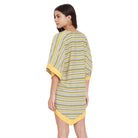 The Kaftan Company Tops Yellow Zigzag Printed Kaftan Top - (Clearance - Final Sale)