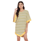 The Kaftan Company Tops Yellow Zigzag Printed Kaftan Top - (Clearance - Final Sale)