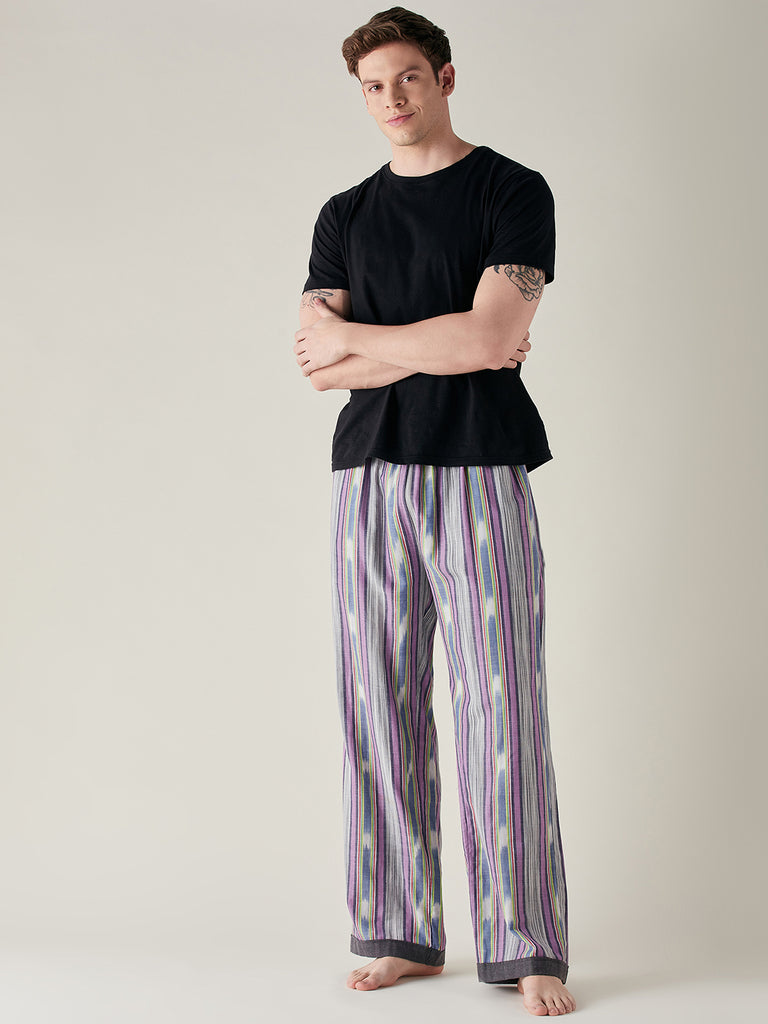 Pure Cotton Striped Multicolor Pyjamas