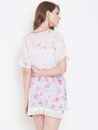 The Kaftan Company Cover-Up FLORAL PRINTED KAFTAN TOP - (Clearance - Final Sale)