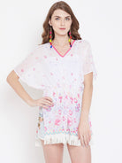 The Kaftan Company Cover-Up FLORAL PRINTED KAFTAN TOP - (Clearance - Final Sale)