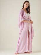The Kaftan Company Cover-Up Lilac cotton resort cover-up kaftan