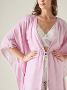 The Kaftan Company Cover-Up Lilac cotton resort cover-up kaftan