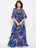 The Kaftan Company Cover-Up S DEEP SEA BLUE MAXI BEACH SKIRT AND TOP - (Clearance - Final Sale)