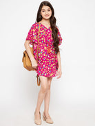 The Kaftan Company Dresses Girls Pink Bloom Kaftan Dress