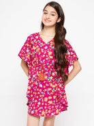 The Kaftan Company Dresses Girls Pink Bloom Kaftan Dress