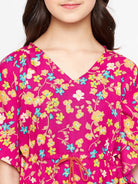 The Kaftan Company Dresses Girls Pink Bloom Kaftan Dress