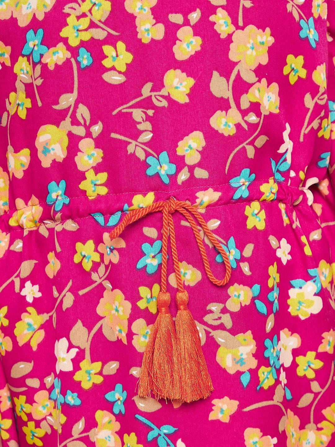 The Kaftan Company Dresses Girls Pink Bloom Kaftan Dress