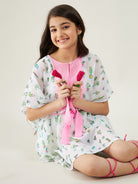 The Kaftan Company Dresses Girls White Cactus Party Kaftan Dress