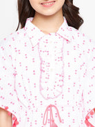 The Kaftan Company Dresses Girls White Dobby Kaftan Dress