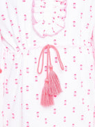 The Kaftan Company Dresses Girls White Dobby Kaftan Dress