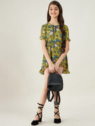 The Kaftan Company Dresses Girls Yellow Floral Burst Kaftan Dress