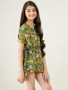 The Kaftan Company Dresses Girls Yellow Floral Burst Kaftan Dress
