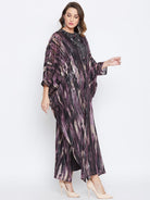The Kaftan Company Dresses Lavender Shades Embellished Cowl Kaftan - (Clearance - Final Sale)