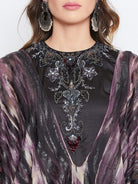 The Kaftan Company Dresses Lavender Shades Embellished Cowl Kaftan - (Clearance - Final Sale)
