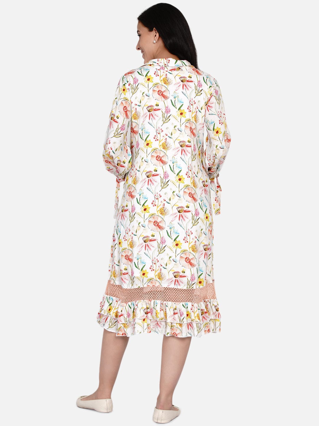 The Kaftan Company Dresses Off-White Brushed Dandelion Maternity Dress (Final Sale)