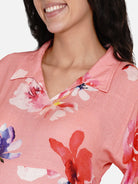 The Kaftan Company Dresses Peach Brushed Floral Maternity Dress (Final Sale)