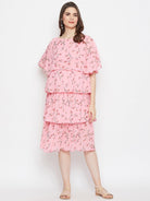The Kaftan Company Dresses PINK FLORA LAYERED MATERNITY KAFTAN DRESS - (Final Sale)
