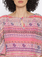 The Kaftan Company Dresses Pink Printed Hi-Low kaftan dress - (Clearance - Final Sale)