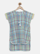 The Kaftan Company Dresses RAINBOW CHECKS KNEE LENGTH KAFTAN DRESS (Final Sale)