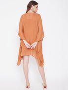 The Kaftan Company Dresses Rust Zari Embroidery Silk Kaftan