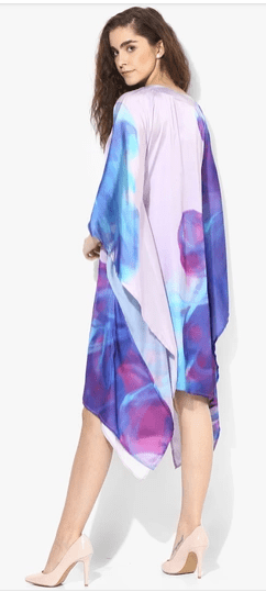 The Kaftan Company Dresses Satin Ombre Printed Kaftan with Embellishments - (Clearance - Final Sale)