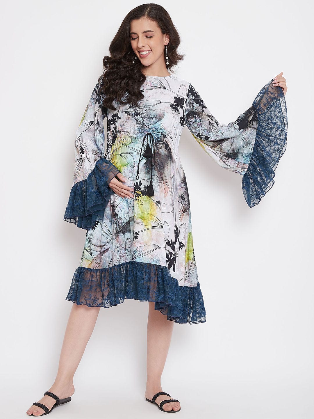 The Kaftan Company Dresses Skyfall Grey Maternity Dress