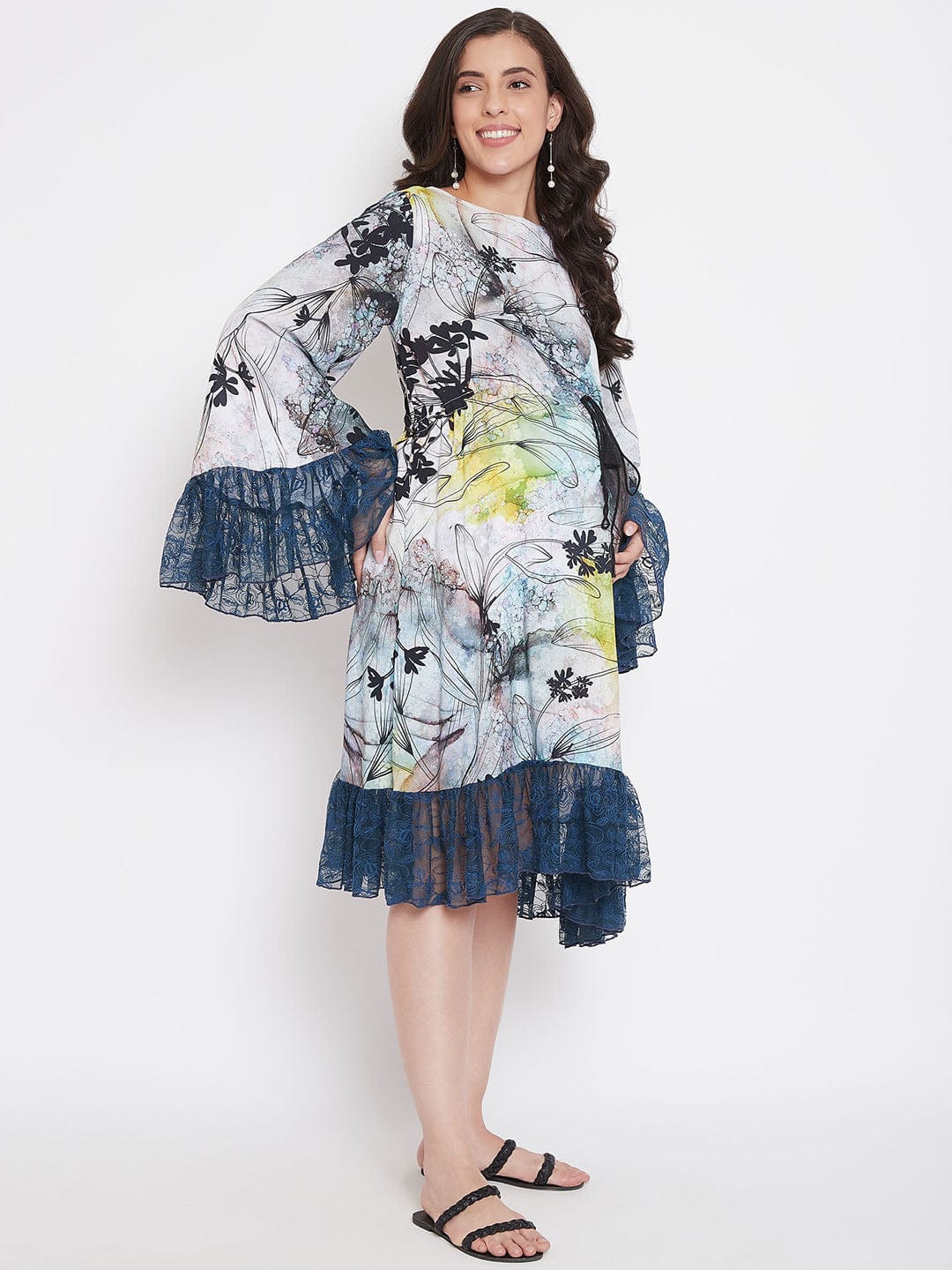 The Kaftan Company Dresses Skyfall Grey Maternity Dress