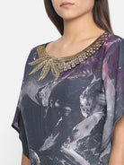 The Kaftan Company Dresses SMUDGED SKY EMBELLISHED KAFTAN DRESS - (Clearance - Final Sale)