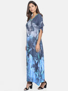 The Kaftan Company Dresses SMUDGED SKY EMBELLISHED KAFTAN DRESS - (Clearance - Final Sale)