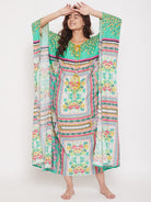 The Kaftan Company Kaftan Digital Printed Floral Cotton Maxi Kaftan (Final Sale)