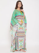 The Kaftan Company Kaftan Digital Printed Floral Cotton Maxi Kaftan (Final Sale)