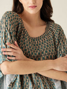 The Kaftan Company Kaftan Green Sunburst Supersoft Kaftan Loungewear