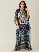 The Kaftan Company Kaftan Olive Moroccan Symmetry Velvet Maxi Kaftan - (Clearance - Final Sale)