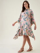 The Kaftan Company Kaftan Pink Palm Tropical Resortwear Kaftan - (Clearance - Final Sale)