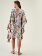 The Kaftan Company Kaftan Pink Palm Tropical Resortwear Kaftan - (Clearance - Final Sale)