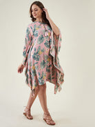 The Kaftan Company Kaftan Pink Palm Tropical Resortwear Kaftan - (Clearance - Final Sale)