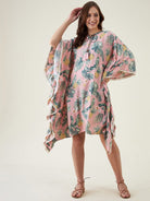 The Kaftan Company Kaftan Pink Palm Tropical Resortwear Kaftan - (Clearance - Final Sale)