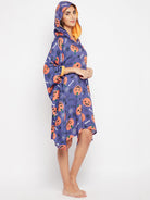 The Kaftan Company Kaftan Purple Slim Fit hooded Halloween Kaftan Dress