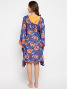 The Kaftan Company Kaftan Purple Slim Fit hooded Halloween Kaftan Dress