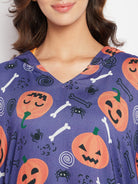 The Kaftan Company Kaftan Purple Slim Fit hooded Halloween Kaftan Dress