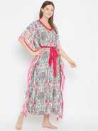 The Kaftan Company Kaftan Royal Gardenia White Maxi Kaftan