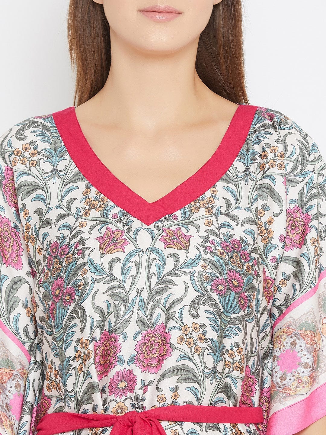 The Kaftan Company Kaftan Royal Gardenia White Maxi Kaftan