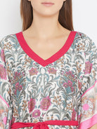 The Kaftan Company Kaftan Royal Gardenia White Maxi Kaftan